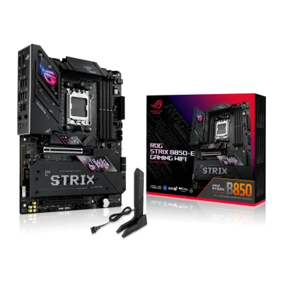 ASUS ROG STRIX B850-E GAMING WIFI AMD B850 AM5 DDR5 6400 DP HDMI 3X M2 USB3.2 WİFİ 6E BT AURA RGB 2.5GBİT LAN ATX ARMOURY CRATE AI SUİTE 3 PCIE SLOT Q RELEASE